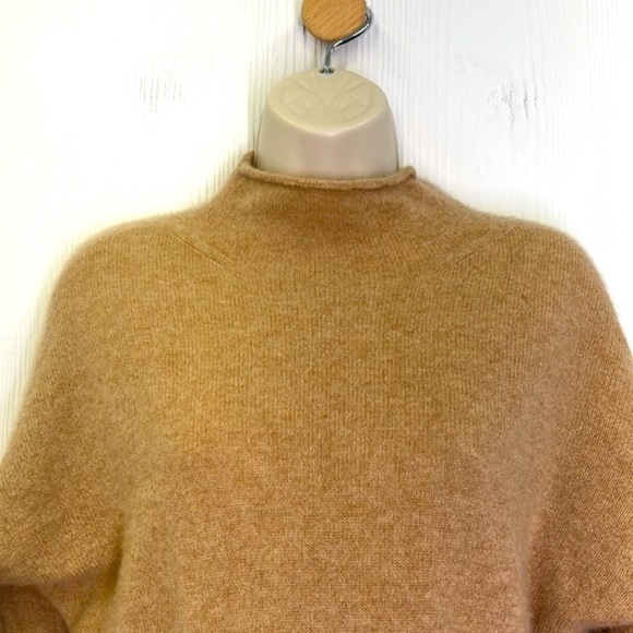 J. Crew - Tan Mock-neck 100 Percent Cashmere Long Sleeve Soft Sweater Size Sm - Picture 3 of 11